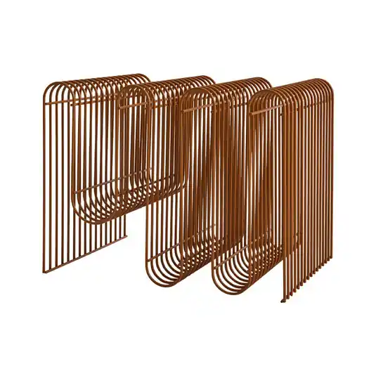 AYTM magazintartó Curva, borostyánszínű, fém, 41 cm hosszú Legkelendőbb