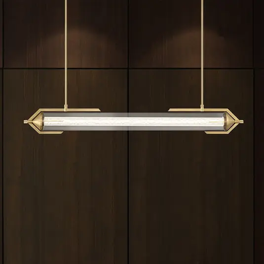 Utolsó esély ESPADA LED lógó világítás, arany színű, 122 cm, fém/üveg