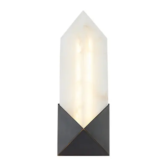 Alacsony ár LED fali világítás CAESAR, bronz, magasság 31 cm, fém/alabástrom