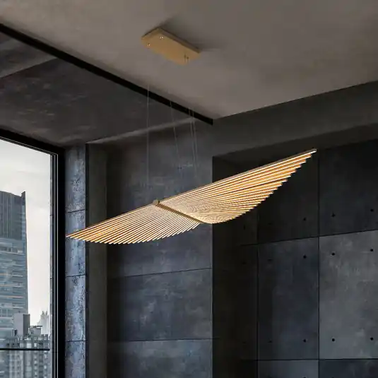 Gyors szállítás LED lógó világítás SERAPH, arany színű, hossza 105 cm, fém