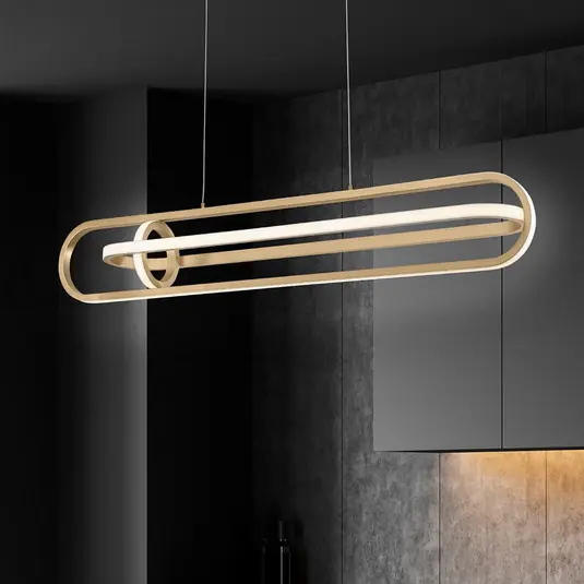Utolsó esély DENMARK LED lógó lámpa, arany színű, hossza 107 cm, fém