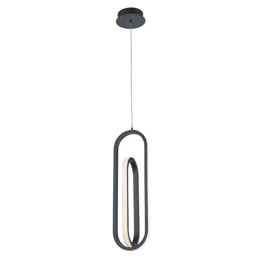 DENMARK LED lógó világítás, matt fekete, Ø 21 cm, fém Gyors kiszállítás