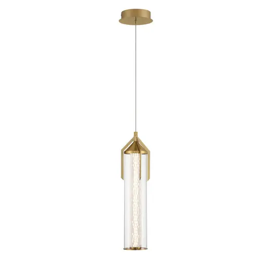 Korlátozott ajánlat ESPADA LED lógó világítás, arany színű, Ø 15 cm fém/üveg