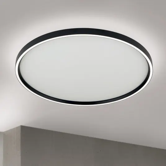 Masca LED mennyezeti világítás, fekete, Ø 60 cm, CCT, fém, dimmelhető Rendeld meg most