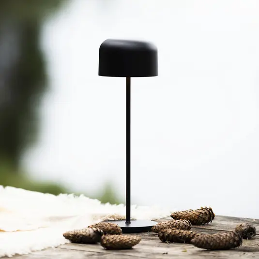 Expressz kézbesítés LED tölthető asztali világítás Lille, magasság 36 cm, fekete, IP54, USB