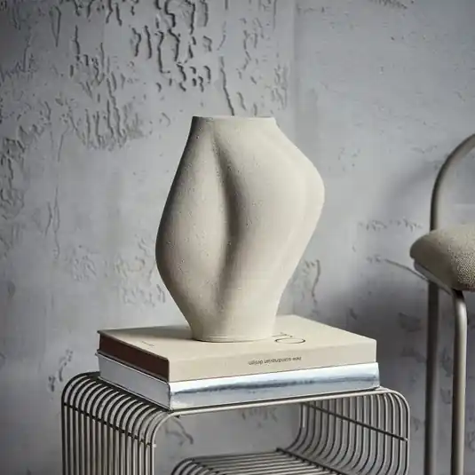 Gyors kiszállítás AYTM Saltare váza, 35 cm, taupe, kerámia