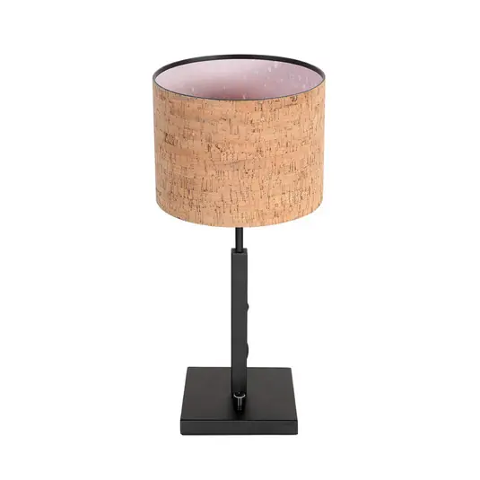 Stang asztali lámpa, fekete/barna, magasság 40 cm, parafa Akciós ár