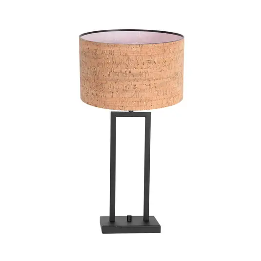 Biztonságos vásárlás Stang 4357ZW asztali lámpa, parafa, fekete/barna, magasság 55 cm