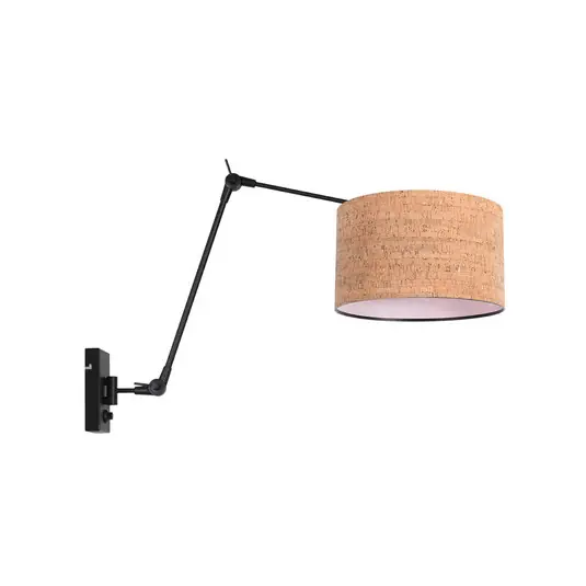 Alacsony ár Prestige Chic fali lámpa, fekete/barna, kinyúlás 90 cm, parafa