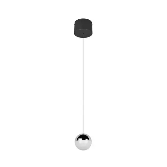 LED lógó világítás Senta, króm színű, Ø 10 cm, 4000 K, 1 izzós. Olcsóbb