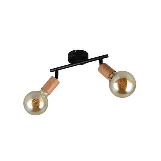 Szuper ajánlat Lamego mennyezeti világítás, fekete, hossza 35 cm, 2 izzós, fém