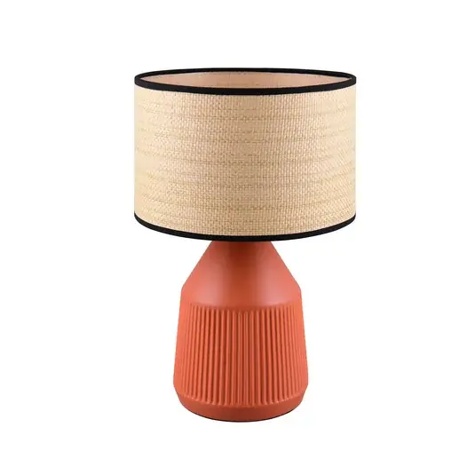 Újdonság Formentera asztali lámpa, terrakotta/bézs 43 cm kerámia/papír