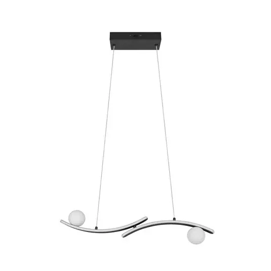 Korlátozott ajánlat LED lógó világítás Napoli, matt fekete, hossza 82 cm, fém