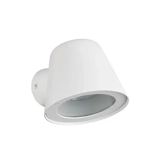Szezonális akció Kültéri fali lámpa Beni, matt fehér, szélesség 11 cm, fém