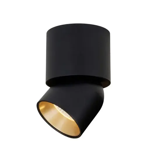 SLC LED mennyezeti spotlámpa CUP, fekete/arany, 927, Ø 7,5 cm, dimmelhető Népszerű