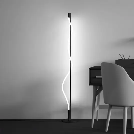 Csak ma Maytoni LED álló világítás Tau, fekete, alumínium, magasság 150 cm