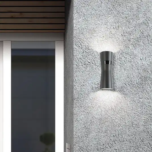 LED-érzékelős kültéri falilámpa 5135, grafit, fém, 26 cm, IP65 Olcsóbb