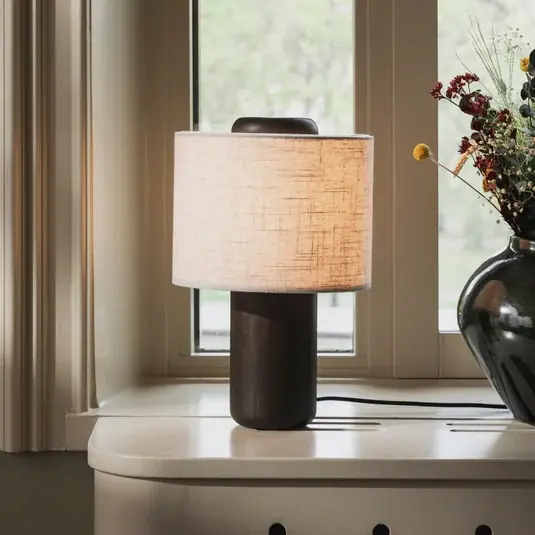 Árcsökkenés Globen Lighting Bosco asztali világítás, bézs/barna, magasság 39 cm