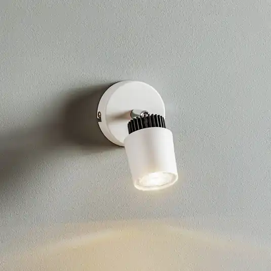 Biztonságos vásárlás Tec fali spotlámpa, fehér, 1 izzóval