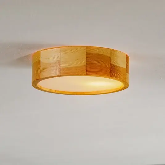 Envostar Kerio mennyezeti lámpa, Ø 27 cm, természetes fenyő Árengedmény