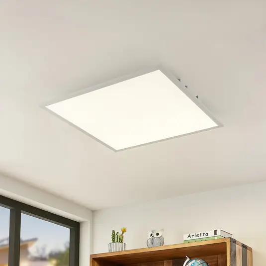 Kedvezmény Lindby LED panel Quais, 60 x 60 cm, fehér, alumínium, 4,000K