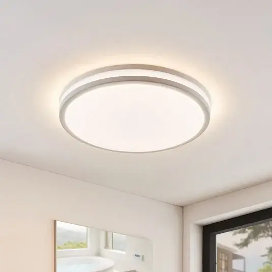 Biztonságos vásárlás Arnim LED mennyezeti lámpa, fehér, műanyag, Ø 49cm, IP44