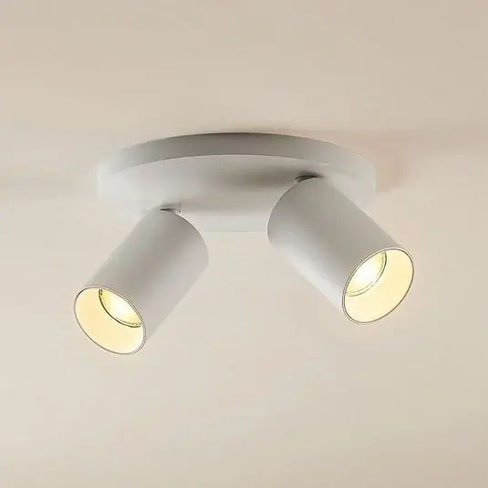 Biztonságos vásárlás Arcchio spotlámpa Brinja, fehér, kerek, Ø 6 cm, 2 izzós, GU10