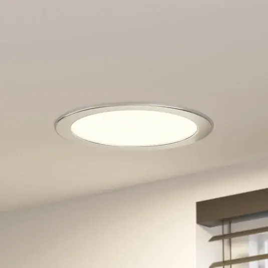 Expressz szállítás Prios LED süllyesztett lámpa Cadance, ezüst, 24 cm, CCT, IP44