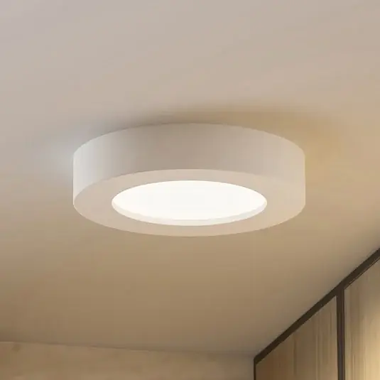 PRIOS LED mennyezeti világítás Edwina, fehér, 18 cm, CCT, IP44 Legkelendőbb