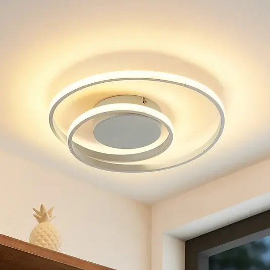 Lindby LED mennyezeti lámpa Emisua, fehér, CCT, fényerőszabályzóval Outlet