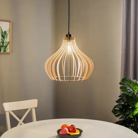 Alacsony ár Envostar Faje függőlámpa, nyírfa rétegelt lemez, 1fl