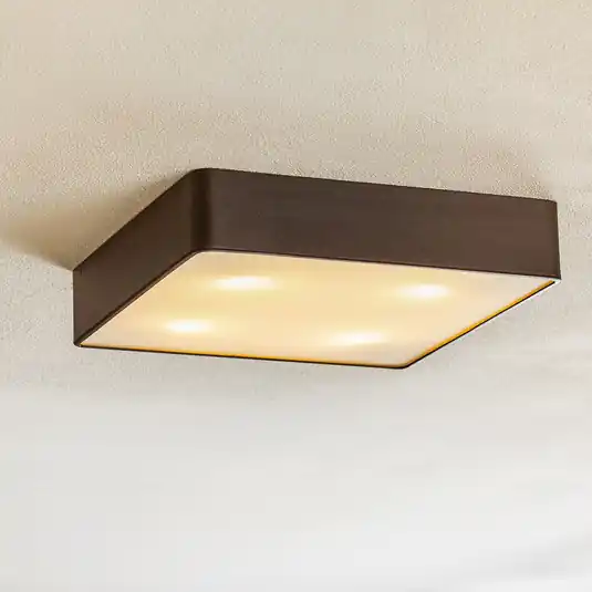 Oro mennyezeti lámpa acélból és üvegből, fekete, 35cm Szuper ajánlat