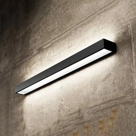 Kedvezmény Mera LED fali lámpa, szélesség 80 cm, fekete, 4000K