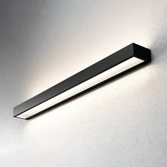 Gyors kiszállítás Mera LED fali lámpa, szélesség 80 cm, fekete, 3000K