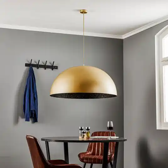 Népszerű Fera lógó világítás, arany/fekete foltos, Ø90cm
