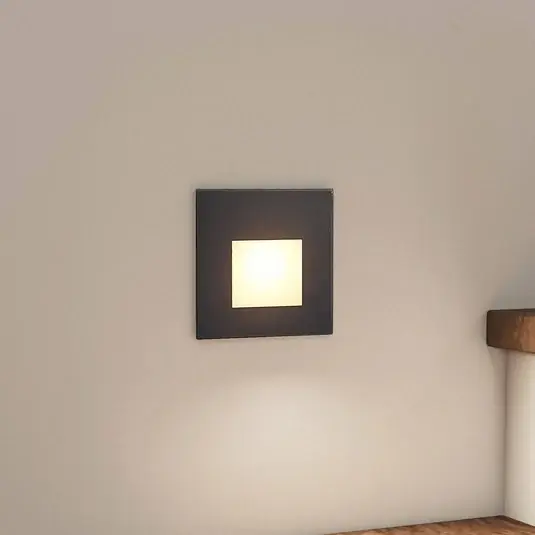 Arcchio LED-es süllyesztett lámpa Vexi, 7,8 cm x 7,8 cm, fekete, CCT Kiárusítás