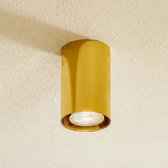 Mennyezeti spotlámpa Tesa, sárgaréz, magasság 11 cm Ne maradj le