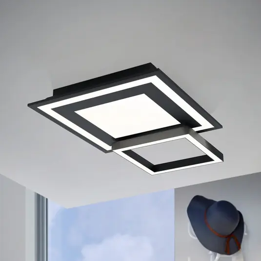 Akciós ár EGLO connect Savatarila-C LED mennyezeti lámpa fek