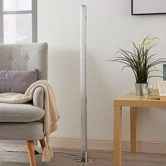 Lindby LED álló lámpa Hadis, RGB, távirányító, fehér, 120 cm Vedd meg most