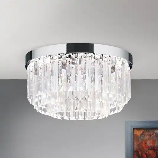 LED mennyezeti lámpa prizma, króm, Ø 35 cm Különleges ajánlat
