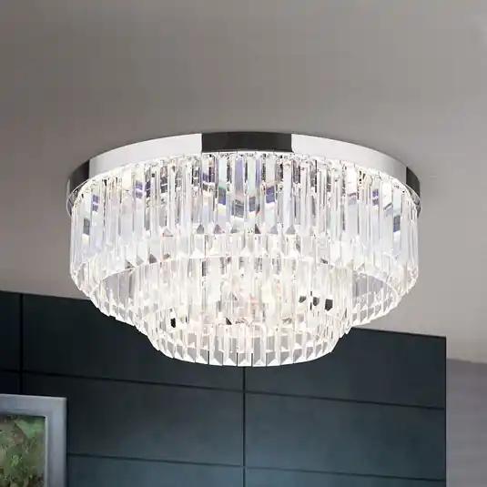 LED mennyezeti lámpa prizma, króm, Ø 55 cm Vedd meg most