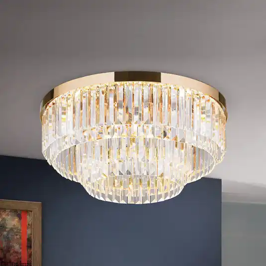 LED mennyezeti lámpa Prizma, arany, Ø 55 cm Ne maradj le