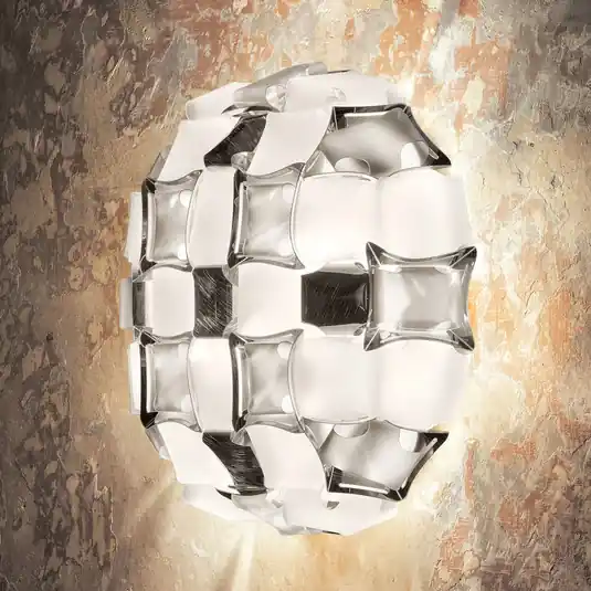 Olcsó Slamp Mida fali lámpa, 32x32 cm, platina/fehér