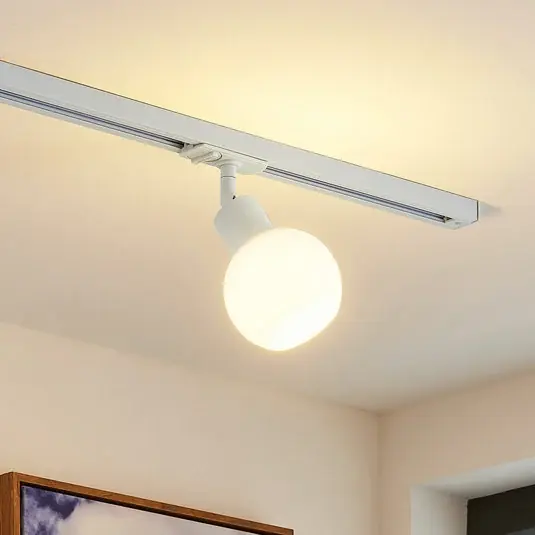 Legkelendőbb Lindby sínes spotlámpa Linaro, E14, fehér, Ø 10 cm, 1 fázisú