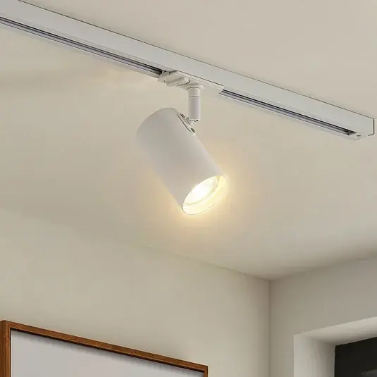 Lindby sínes spotlámpa Linaro, GU10, Ø 6 cm, fehér, 1 fázisú Legjobb ár