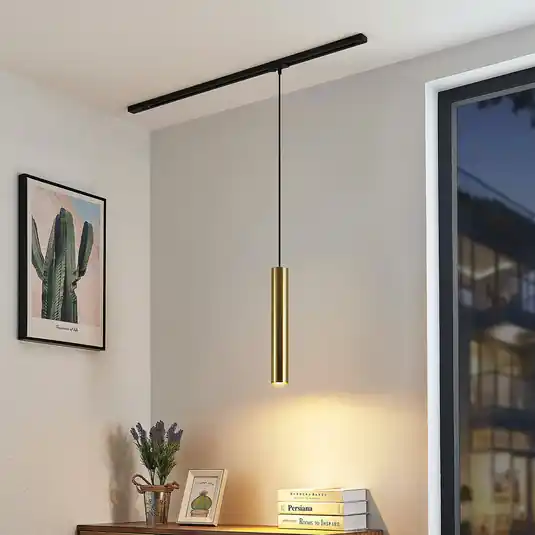 Expressz kézbesítés Lindby függőlámpa Linaro, 40 cm, arany, 1-fázisú, GU10