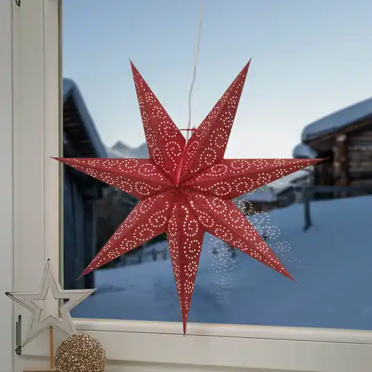Expressz szállítás piros papírcsillag antik