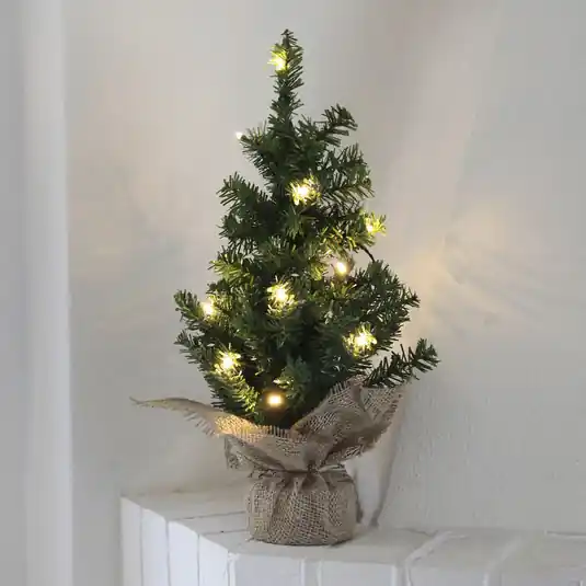 Gyors szállítás Tree LED fenyőfa jutazsákban