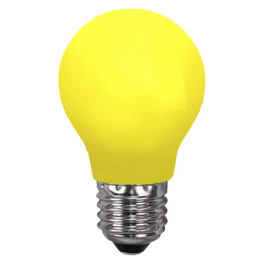 Végkiárusítás LED lámpa E27 tündérfényekhez, törésbiztos, sárga színű