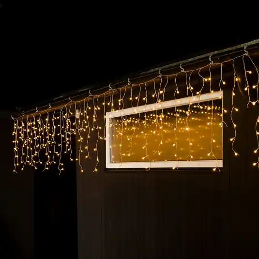 LED fényfüggöny jégeső sárga színű transzp. 10m Ajánlat